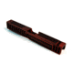 Gun Cuts Bulldog Slide for Glock 17, No Optic Cut, Battleworn USMC Red, GC-G17-BUL-UREBW-NO