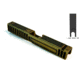 Gun Cuts Bulldog Slide for Glock 17, Optic Cut, Battleworn Gold, GC-G17-BUL-GOLBW-RMR