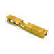 Gun Cuts Cyberpunk Slide for Glock 19, No Optic Cut, Gold, GC-G19-CYB-GOL-NO