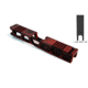 Gun Cuts Cyberpunk Slide for Glock 19, Optic Cut, Battleworn USMC Red, GC-G19-CYB-UREBW-RMR