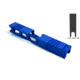 Gun Cuts Cyberpunk Slide for Glock 19, Optic Cut, NRA Blue, GC-G19-CYB-NBL-RMR