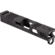 Gun Cuts Cyberpunk Slide for Glock 43/43X, No Optic Cut, Graphite Black, GC-G43-CYB-GBL-NO