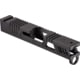 Gun Cuts Cyberpunk Slide for Glock 43/43X, No Optic Cut, Graphite Black, GC-G43-CYB-GBL-NO