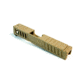 Gun Cuts Juggernaut Slide for Glock 26, No Optic Cut, Desert Sand, GC-G26-JUG-DSA-NO