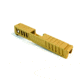 Gun Cuts Juggernaut Slide for Glock 26, No Optic Cut, Gold, GC-G26-JUG-GOL-NO