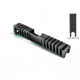 Gun Cuts Juggernaut Slide for Glock 26, Optic Cut, Battleworn Silver, GC-G26-JUG-CSIBW-RMR