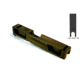 Gun Cuts Raider Slide for Glock 26, Optic Cut, Battleworn Gold, GC-G26-RAI-GOLBW-RMR