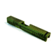 Gun Cuts Shift Slide for Glock 19, No Optic Cut, Battleworn Zombie Green, GC-G19-SHF-ZGRBW-NO