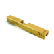 Gun Cuts Shift Slide for Glock 19, No Optic Cut, Gold, GC-G19-SHF-GOL-NO