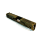 Gun Cuts Shift Slide for Glock 19, Optic Cut, Battleworn Gold, GC-G19-SHF-GOLBW-RMR