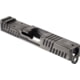 Gun Cuts Shift Slide for Glock 19, Optic Cut, Battleworn Silver, GC-G19-SHF-CSIBW-RMR