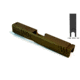 Gun Cuts Shift Slide for Glock 19, Optic Cut, Burnt Bronze, GC-G19-SHF-BBR-RMR