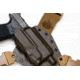 GunfightersINC Kenai Light Bearing Chest Holster, Glock 17, Tlr-7A, MAS Grey/ Coyote, Coyote Harness, Right Hand, KN-LB-Glock17-TLR7A-00000041