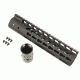 GUNTEC USA 10in Ultra Lightweight Thin Key Mod Free Floating Handguard w/Monolithic Top Rail,Black GT-10JK