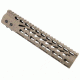 GUNTEC USA 10in Ultra Lightweight Thin Key Mod Free Floating Handguard w/Monolithic Top Rail,Cerakote Flat Dark Earth GT-10JK-FDE