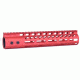 GUNTEC USA 10in Ultra Lightweight Thin M-Lok System Free Floating Handguard with Monolithic Top Rail, Red GT-10MLK-RED