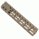 GUNTEC USA 10in Ultra Slimline Octagonal 5 Sided M-Lok Free Floating Handguard w/Monolithic Top Rail,Cerakote Flat Dark Earth GT-10MLKO-FDE