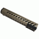 GUNTEC USA 12in Free Floating Handguard w/Sectional Side/Bottom Rails,308 Cal,Cerakote Flat Dark Earth,1.93in dia GT1326-12-308-E