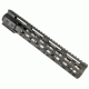 GUNTEC USA 12in Narrow Profile Key Mod Free Floating Quad Rail w/Monolithic Top Rail,Black GT-12H-K