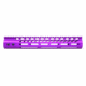Guntec USA 12in Ultra Lightweight Thin M-Lok System Free Floating Handguard With Monolithic Top Rail, Anodized Purple, GT-12MLK-PURPLE
