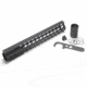 GUNTEC USA 12in Ultra Slimline Octagonal 5 Sided Key Mod Free Floating Handguard w/Monolithic Top Rail,Black GT-12JKO