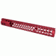 GUNTEC USA 15in Air Lite Series Honeycomb Keymod Free Floating Handguard with Monolithic Top Rail, Red GT-15HC-AL-RED