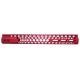 Guntec USA Air Lite Honeycomb M-Lok Free Floating Handguard w/Monolithic Top Rail, 15in, Red, GT-15HC-AL-MLK-RED