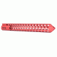 GUNTEC USA 15in Trident Series Ultra Lightweight Thin Key Mod Free Floating Handguard, Red GT-15JK-TRIDENT-RED
