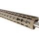 GUNTEC USA 15in Ultra Slimline Octagonal 5 Sided Key Mod Free Floating Handguard w/Monolithic Top Rail,Cerakote Flat Dark Earth GT-15JKO-FDE