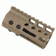 GUNTEC USA 4in Ultra Lightweight Thin M-Lok Free Floating Handguard w/Monolithic Top Rail,Cerakote Flat Dark Earth GT-4MLK-FDE