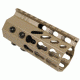 GUNTEC USA 4in Ultra Slimline Octagonal 5 Sided Key Mod Free Floating Handguard w/Monolithic Top Rail,Cerakote Flat Dark Earth GT-4JKO-FDE