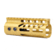 Guntec USA 5 Ultra Lightweight Thin M-LOK Free Floating Handguard w/ Monolithic Top Rail, Anodized Gold, GT-5MLK-GOLD