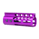 Guntec USA 5 Ultra Lightweight Thin M-LOK Free Floating Handguard w/ Monolithic Top Rail, Anodized Purple, GT-5MLK-PURPLE