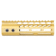 Guntec USA 6.75 ULtra Lightweight Thin M-LOK Free Floating Handguard w/ Monolithic Top Rail, Anodized Gold, GT-675MLK-GOLD