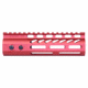 Guntec USA 6.75 ULtra Lightweight Thin M-LOK Free Floating Handguard w/ Monolithic Top Rail, Anodized Red, GT-675MLK-RED