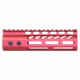 Guntec USA 6.75'' ULtra Lightweight Thin M-LOK Free Floating Handguard w/ Monolithic Top Rail, Anodized Red, GT-675MLK-RED