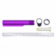 Guntec USA 6-Position Mil-Spec Buffer Tube Set, AR-15, CAR Buffer/Spring/End Plate/Castle Nut, Purple MILTUBESET-PURPLE