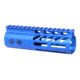 Guntec USA 6 Ultra Lightweight Thin M-LOK Free Floating Handguard w/ Monolithic Top Rail, Anodized Blue, GT-6MLK-BLUE