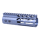 Guntec USA 6 Ultra Lightweight Thin M-LOK Free Floating Handguard w/ Monolithic Top Rail, Anodized Grey, GT-6MLK-GREY