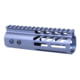 Guntec USA 6'' Ultra Lightweight Thin M-LOK Free Floating Handguard w/ Monolithic Top Rail, Anodized Grey, GT-6MLK-GREY