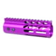 Guntec USA 6'' Ultra Lightweight Thin M-LOK Free Floating Handguard w/ Monolithic Top Rail, Anodized Purple, GT-6MLK-PURPLE