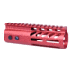 Guntec USA 6 Ultra Lightweight Thin M-LOK Free Floating Handguard w/ Monolithic Top Rail, Anodized Red, GT-6MLK-RED