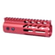 Guntec USA 6'' Ultra Lightweight Thin M-LOK Free Floating Handguard w/ Monolithic Top Rail, Anodized Red, GT-6MLK-RED