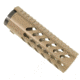 GUNTEC USA 7in Free Floating Keymod Handguard w/Sectional Side/Bottom Rails,Cerakote Flat Dark Earth,1.75in dia GT1326-K-7-FDE