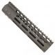 Guntec USA Ultra Lightweight Thin M-Lok Free Floating Handguard w/Monolithic Top Rail, 9in, Black, GT-9MLK
