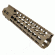 GUNTEC USA 9in Ultra Slimline Octagonal 5 Sided Key Mod Free Floating Handguard w/Monolithic Top Rail,Flat Dark Earth GT-9JKO-FDE