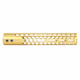 Guntec USA Air Lite Honeycomb Series M-LOK Free Floating Handguard w/Monolithic Top Rail, 12in, Gold, GT-12HC-AL-MLK-GOLD