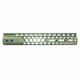 Guntec USA Air Lite Honeycomb Series M-LOK Free Floating Handguard w/Monolithic Top Rail, 12in, Green, GT-12HC-AL-MLK-GREEN