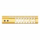 Guntec USA Air Lite Honeycomb Series M-LOK Free Floating Handguard w/Monolithic Top Rail, 9in, Gold, GT-9HC-AL-MLK-GOLD