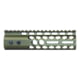 Guntec USA Air Lite Series Honeycomb M-LOK Free Floating Handguard w/ Monolithic Top Rail, 7in, Anodized Green, GT-7HC-AL-MLK-GREEN